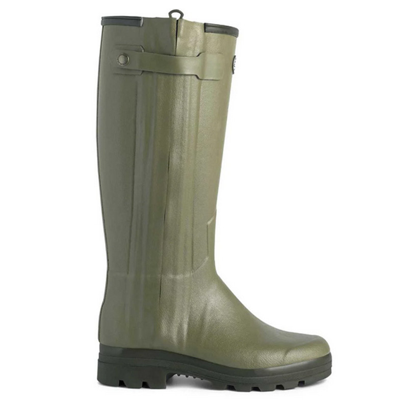 Bottes Chasseur doublées en cuir femme vert vierzon Le Chameau