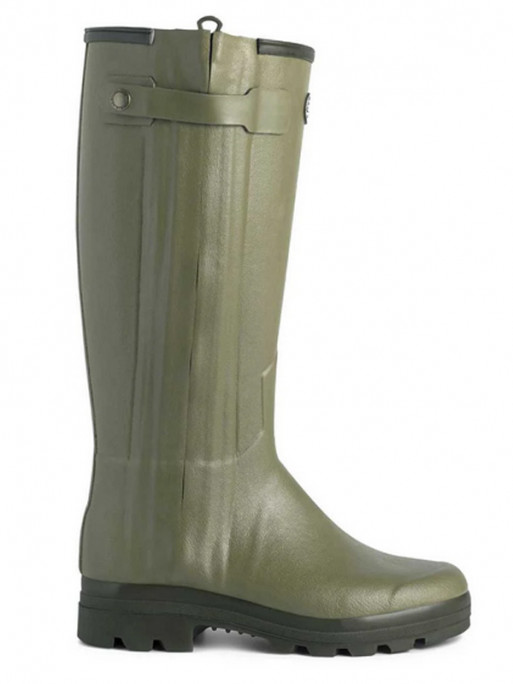 Bottes Chasseur doublées en cuir femme vert vierzon Le Chameau