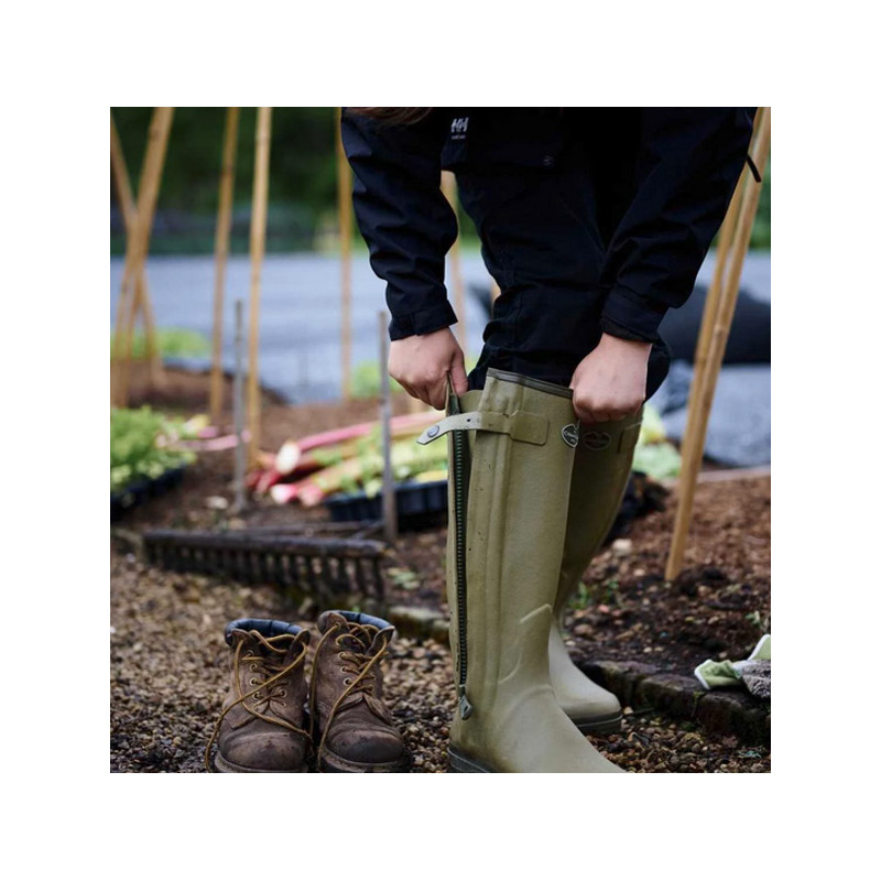 Bottes Chasseur doublées en cuir femme vert vierzon Le Chameau