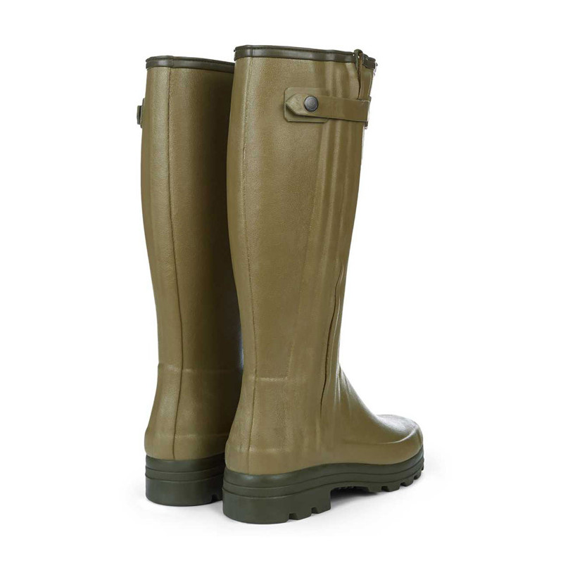 Bottes Chasseur doublées en néoprène homme vert vierzon Le Chameau