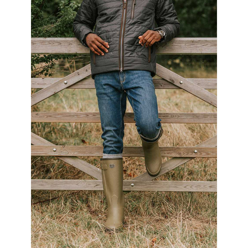 Bottes Chasseur doublées en néoprène homme vert vierzon Le Chameau