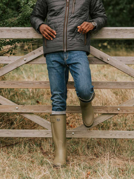 Bottes Chasseur doublées en néoprène homme vert vierzon Le Chameau