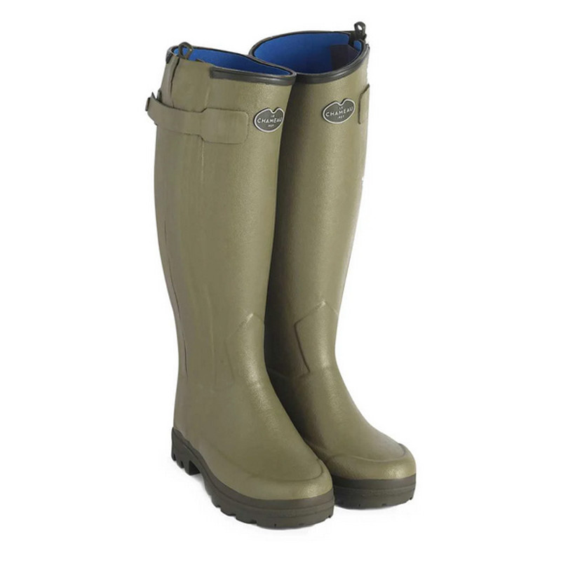 Bottes Chasseur doublées en cuir femme vert vierzon Le Chameau