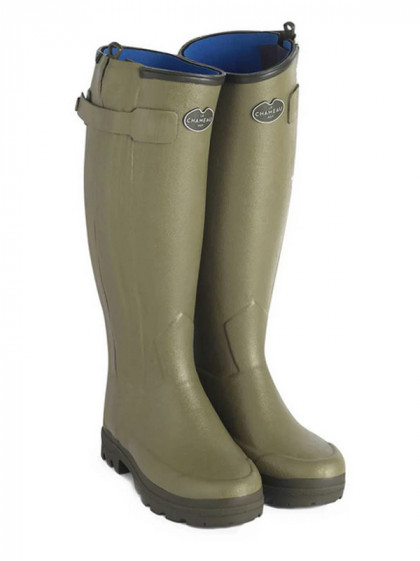 Bottes Chasseur doublées en cuir femme vert vierzon Le Chameau