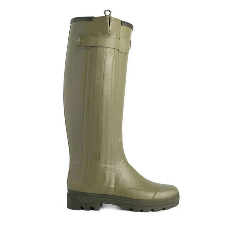 Bottes Chasseur doublées en cuir femme vert vierzon Le Chameau