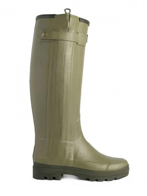 Bottes Chasseur doublées en cuir femme vert vierzon Le Chameau