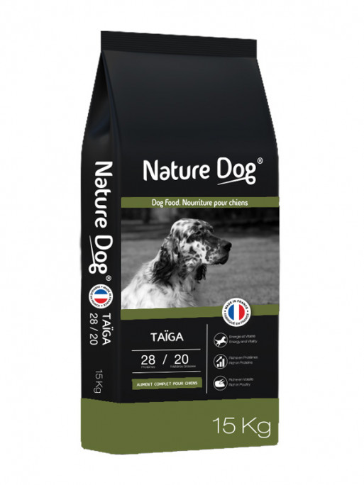 Croquettes Taïga 28/20 Nature Dog 15 kg