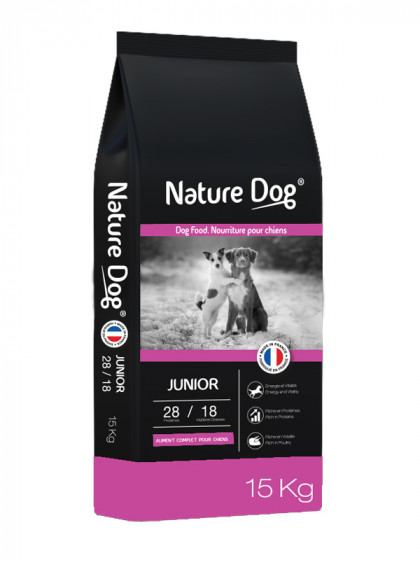 Croquettes Junior 28/18 Nature Dog 15 kg