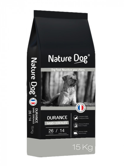 Croquettes Durance Pro sans céréale 26/14 Nature Dog 15kg