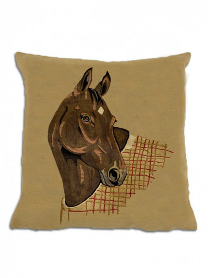 Coussin cheval gris Lovergreen