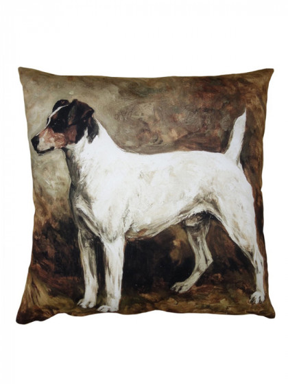 Coussin chien de chasse blanc Lovergreen