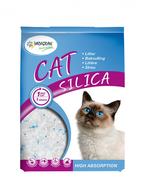 Litière pour chat silica 2,25kg-5L Vadigran