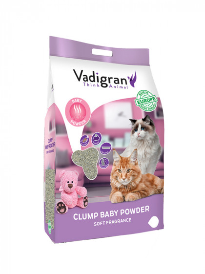 Litière pour chat Bentonite BabyPowder 12kg Vadigran