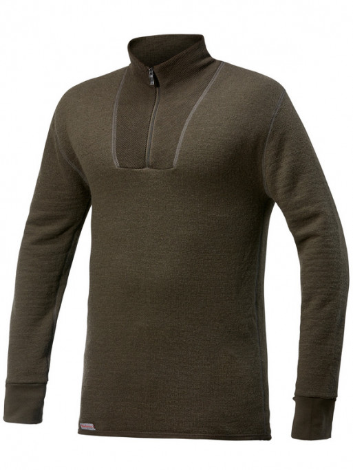 Tee-Shirt ML unisexe col roulé zippé 200 Woolpower