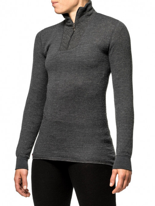 Tee-Shirt ML unisexe col roulé zippé 200 Woolpower Tee-Shirt ML unisexe col roulé zippé 200 Woolpower