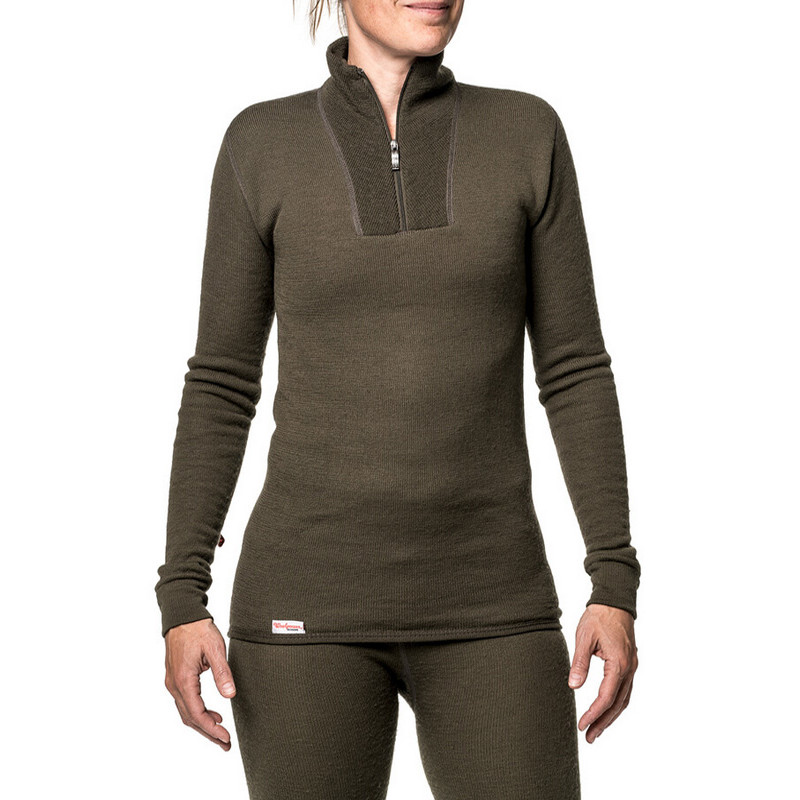 Tee-Shirt ML unisexe col roulé zippé 200 Woolpower