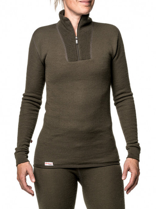 Tee-Shirt ML unisexe col roulé zippé 200 Woolpower