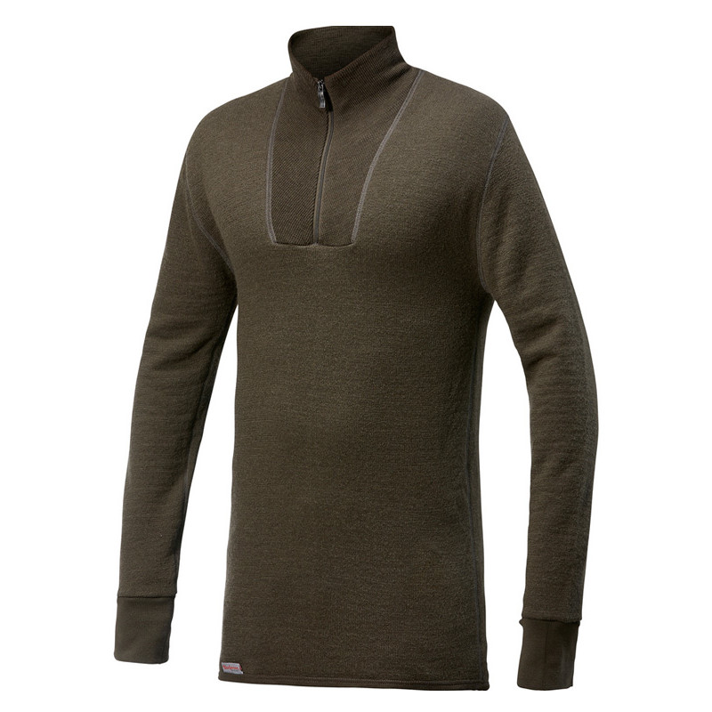 Tee-Shirt ML unisexe col montant zippé 400 Woolpower