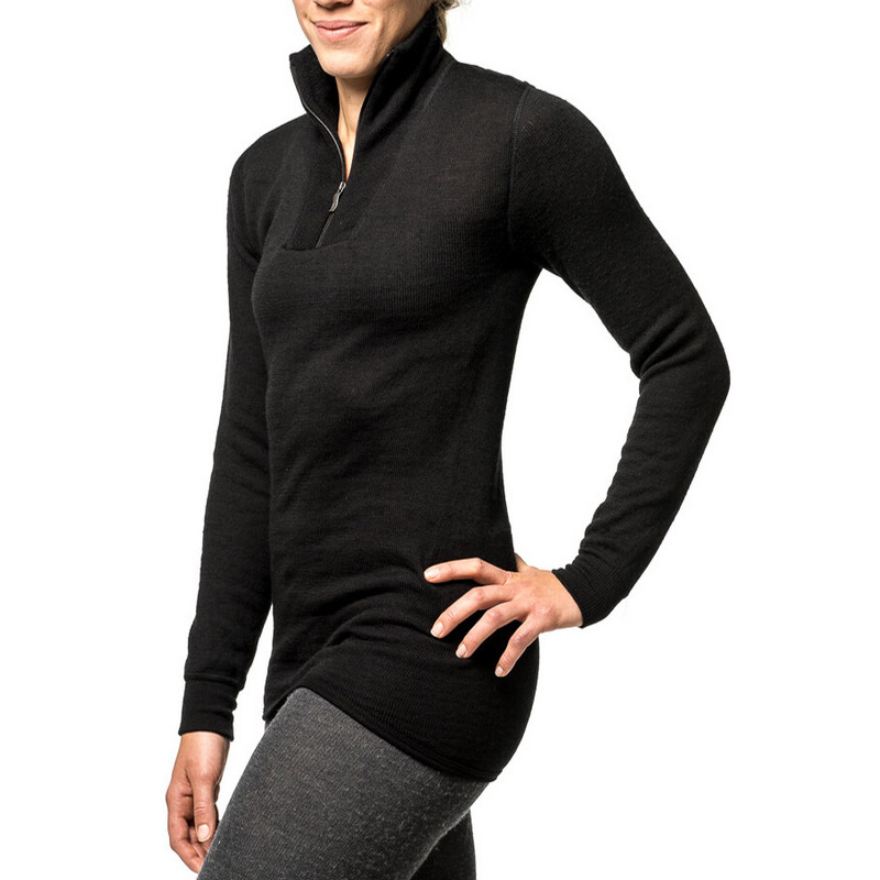 Tee-Shirt ML unisexe col montant zippé 400 Woolpower