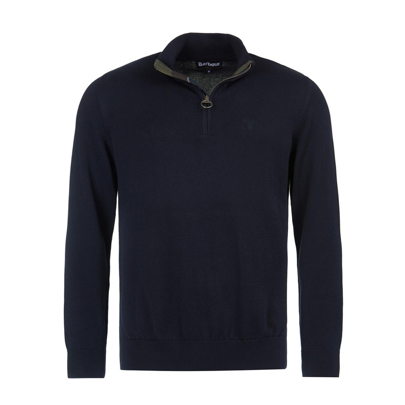 Pull col zippé Pima Barbour