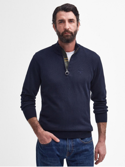Pull col zippé Pima Barbour