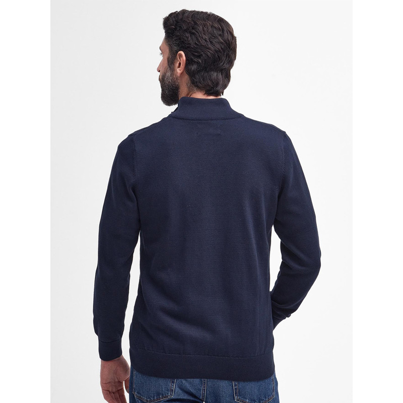 Pull col zippé Pima Barbour