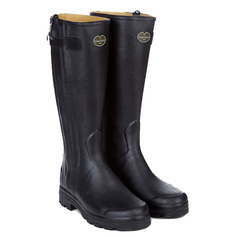 Bottes En Caoutchouc Le Chameau Vierzon Doublées Jersey - Vert Iconique - Homme - Taille UK 10.5