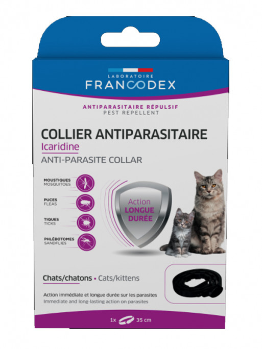 Collier antiparasitaire Icaridine chat Francodex Collier antiparasitaire Icaridine chat Francodex