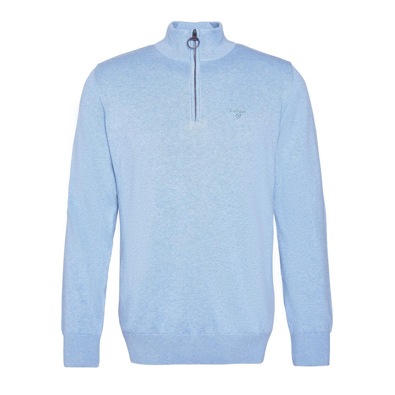 Pull col zippé Pima Barbour