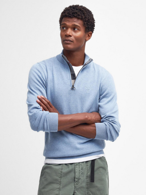 Pull col zippé Pima Barbour