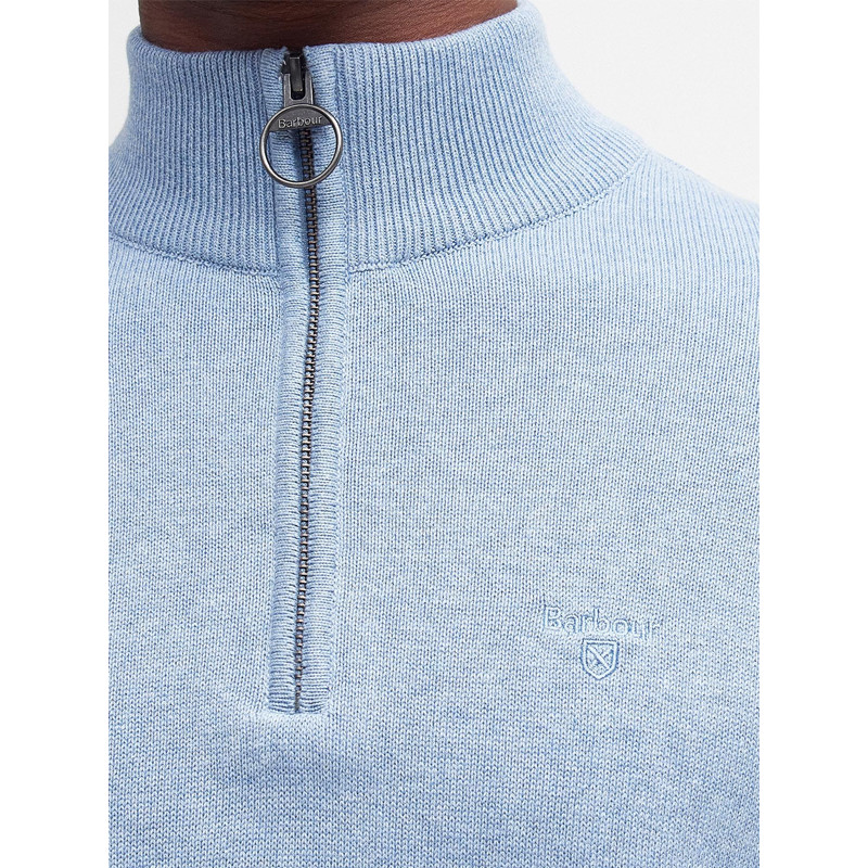 Pull col zippé Pima Barbour