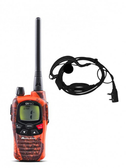 Talkie-Walkie G9 Pro blaze Midland avec oreillettes Talkie-Walkie G9 Pro blaze Midland avec oreillettes