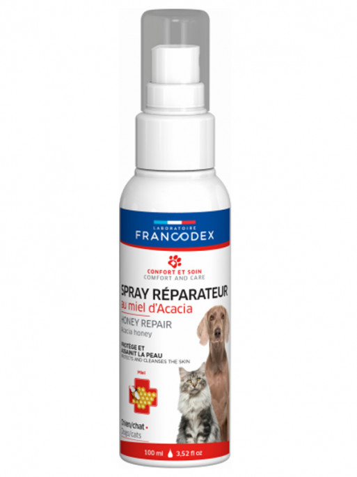 Spray réparateur au miel chien chat 100ml Francodex Spray réparateur au miel chien chat 100ml Francodex