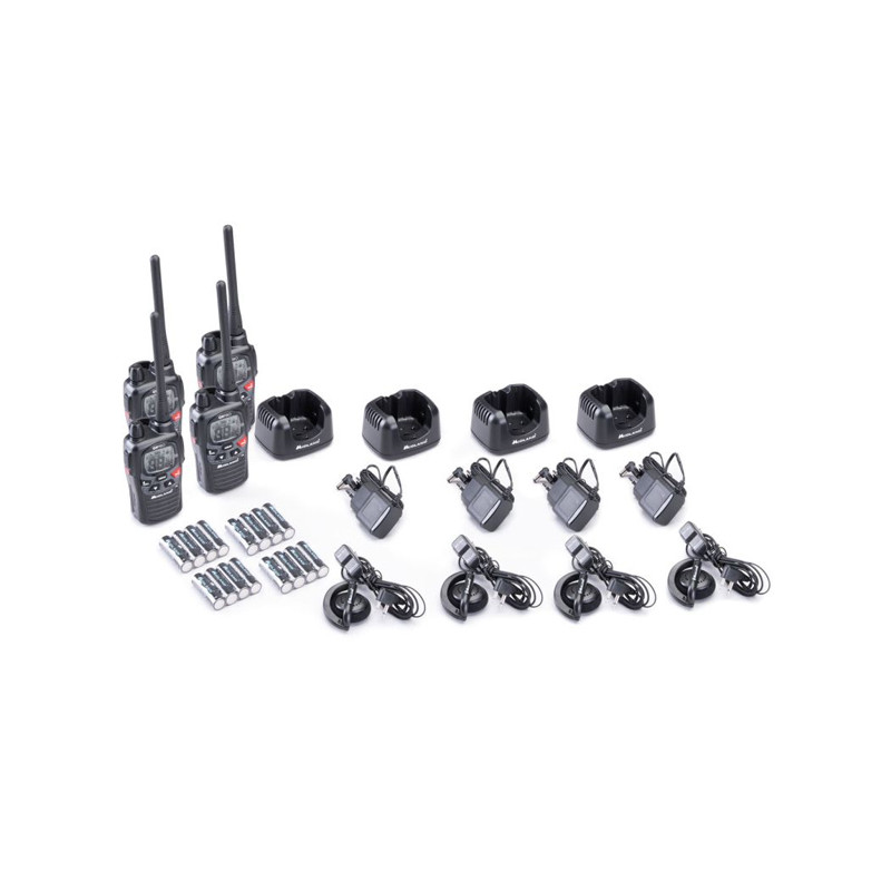 Pack de 4 Talkie-Walkies G9 Pro avec oreillettes Midland