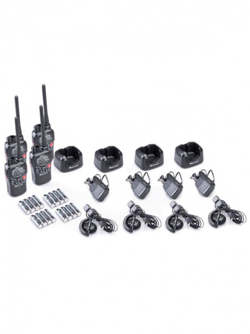 Pack de 4 Talkie-Walkies G9 Pro avec oreillettes Midland Pack de 4 Talkie-Walkies G9 Pro avec oreillettes Midland