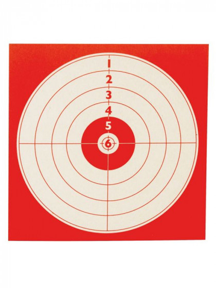 Lot de 100 cibles rouges 14x14cm Januel