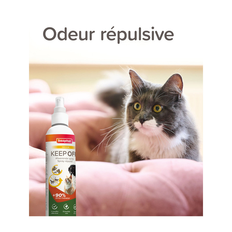 Spray répulsif Indoor Keep Off chien et chat 200ml Beaphar