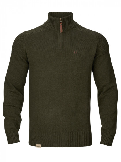 Pull Vincent Merino demi-zippé Härkila