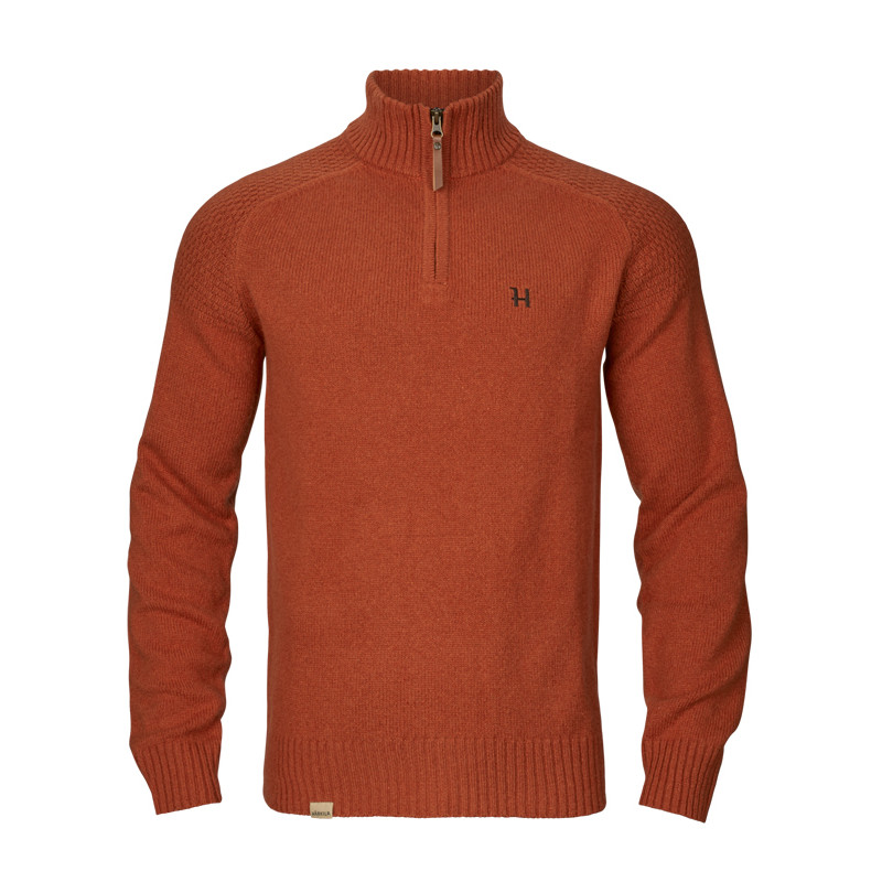 Pull Vincent Merino demi-zippé Härkila