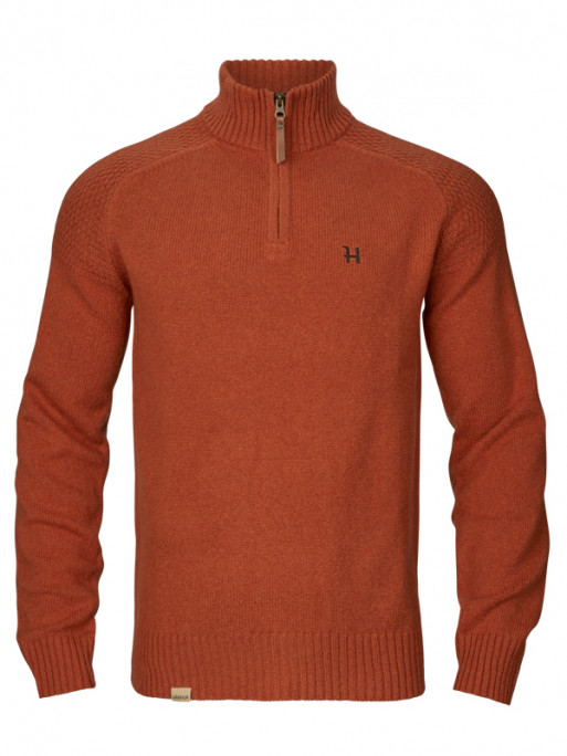 Pull Vincent Merino demi-zippé Härkila