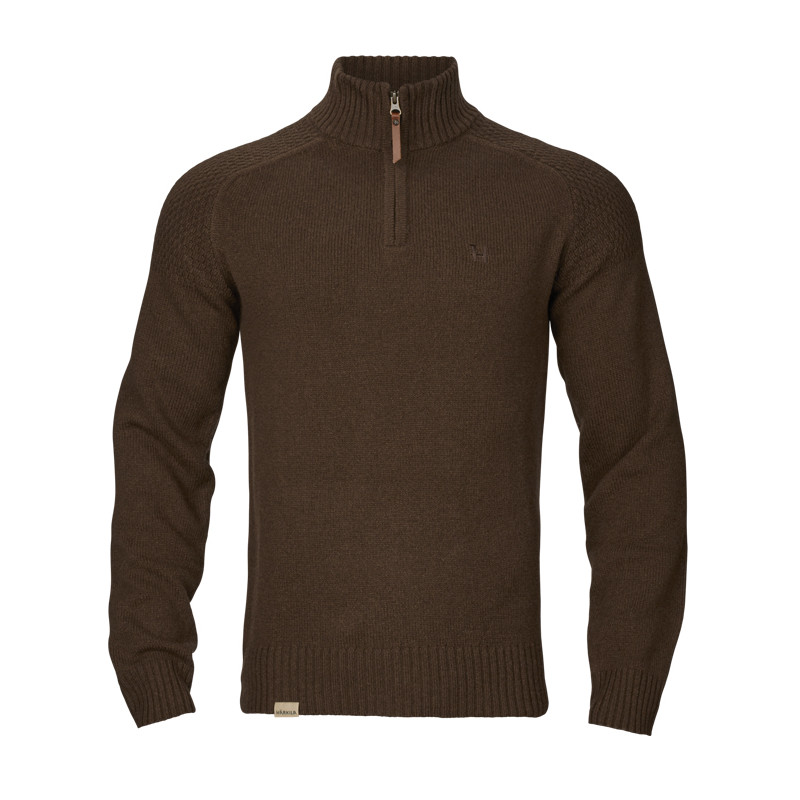 Pull Vincent Merino demi-zippé Härkila