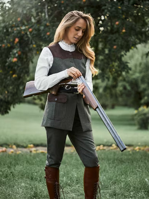 Gilet de tir tweed Felisa femme Chevalier Gilet de tir tweed Felisa femme Chevalier