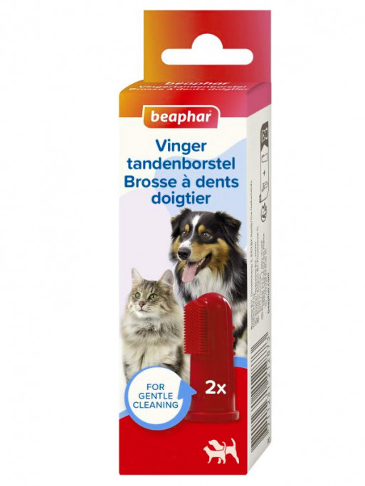 Brosse à dents doigtier chien et chat 2 Unités Brosse à dents doigtier chien et chat 2 Unités