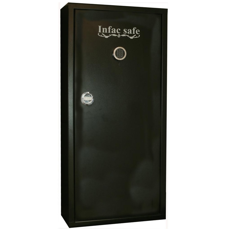 Armoire Forte Classic 11 armes avec lunette + 3 dans la porte - Coffre intérieur - Étagères Amovibles