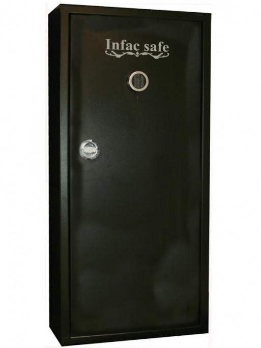 Armoire Forte Classic 11 armes avec lunette + 3 dans la porte - Coffre intérieur - Étagères Amovibles