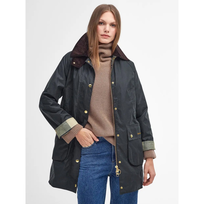 Veste longue cirée Beadnell femme Barbour