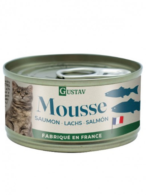 Mousse au saumon chat 85g Gustav