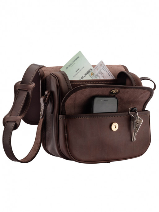 Sac à cartouches cuir gras Country Sellerie Sac à cartouches cuir gras Country Sellerie