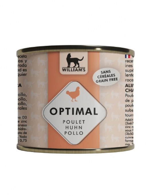 Pâtée pour chat William's Optimal poulet 200g Pâtée pour chat William's Optimal poulet 200g