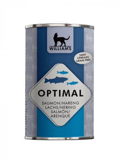 Pâtée pour chat Optimal saumon/hareng 375g William's